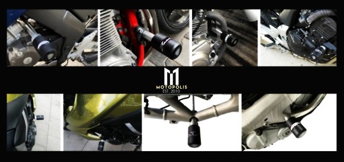 ALMOHADILLAS DE CHOQUE MOTOPOLIS protectores deslizadores para honda xl 125 v v v v varadero 2001-2016 - Imagen 7 de 7