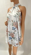 lulu dress helter style size medium white floral