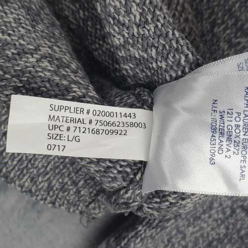 Chaps Jumper Mens SZ L Grey Crew Neck Knitted Cotton Embroidered Logo Pullover - Picture 17 of 17