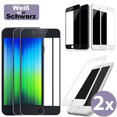 2x Schutzglas für iPhone SE 2 2020 SE3 2022 8 7 6/Plus Displayschutz Panzerfolie