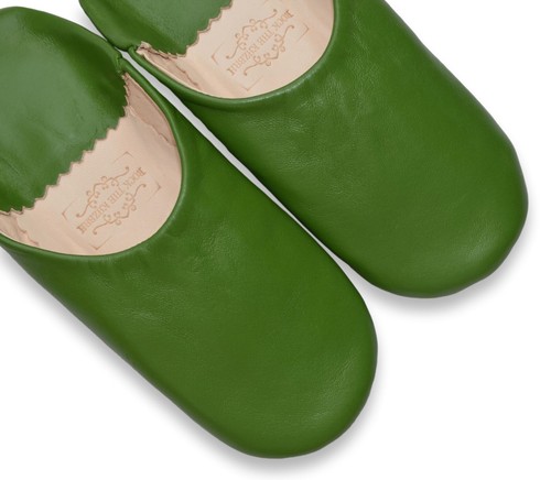 MOROCCAN LEATHER BABOUCHE SLIPPERS SHEEPSKIN SLIDES MULES WOMENS **HANDMADE** - Picture 108 of 205