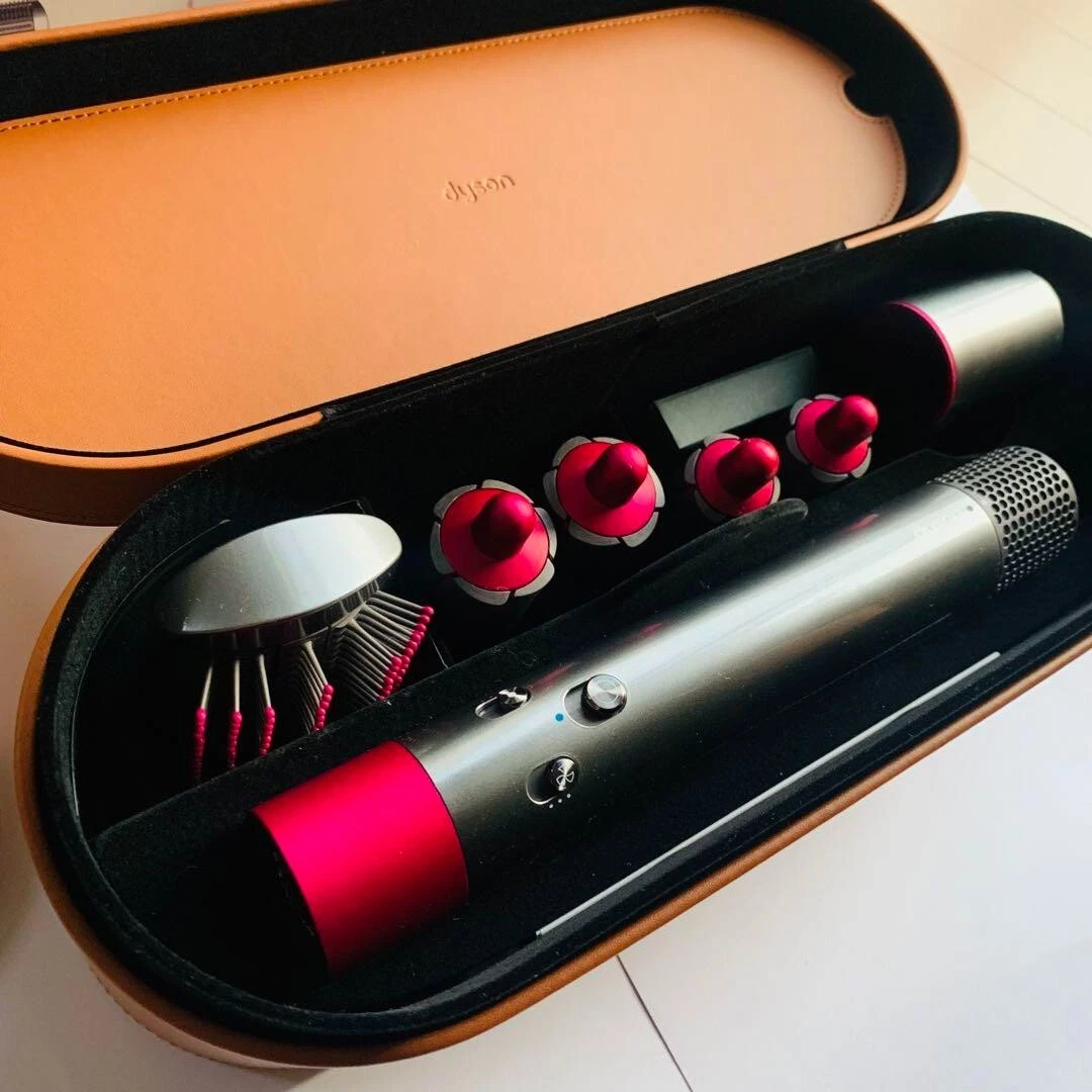 Dyson Airwrap Volume+Shape HS01 Nickel/Fuchsia Hair Curl Dryer Styler Iron 100V