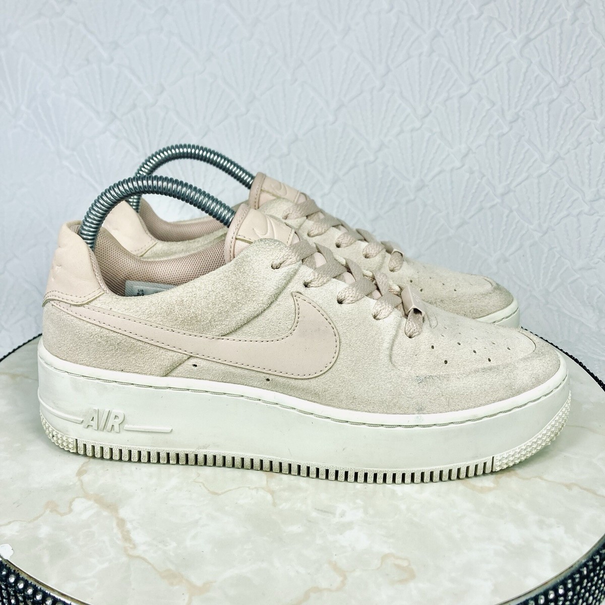 nike pink air force 1 sage trainers