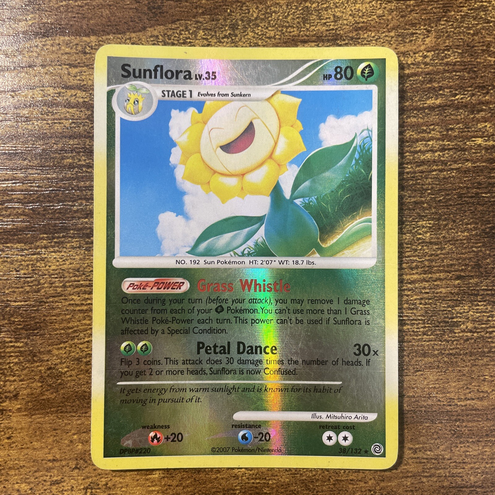 Sunflora 38/132 - Diamond & Pearl Secret Wonders Reverse Holo Rare Pokémon NM LP