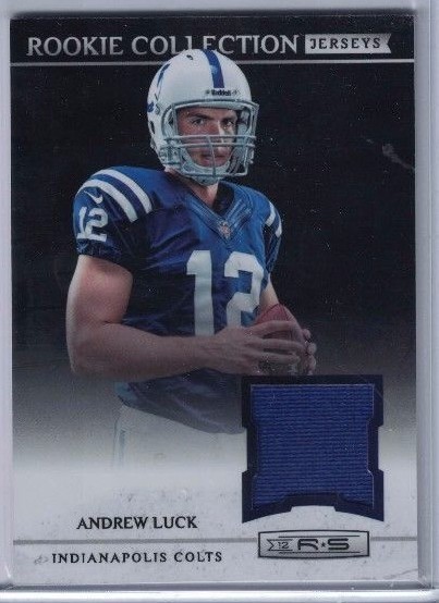 2012 ROOKIES AND STARS ROOKIE COLLECTION JERSEYS #12 ANDREW LUCK