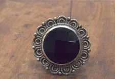 Tibetan Silver Black Onyx Ring