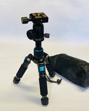 18inch Mini Tripod,Tabletop Camera Tripod with 360  Ball Head Carry Bag Blue