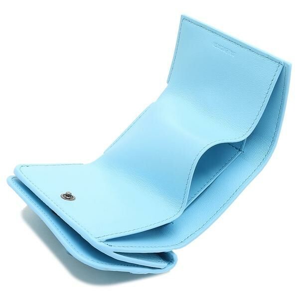 Balenciaga Tri-fold Wallet Blue Women's LE CAGOLE MINI WALLET