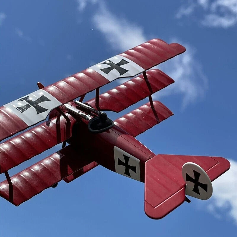 1:48 Diecast Military Aircraft German Fokker Dr.1 Triplane Fighter Model Gift - Image 3 of 4