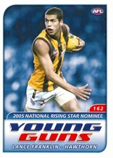 2006 Hawthorn Hawks AFL ESP Heroes Young Guns Rookie Card - Lance Franklin