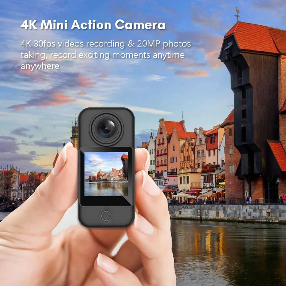 SJCAM C300 4K 6-Axis Pocket Action Camera 30FPS 5G/2.4G WiFi Waterproof Sport - Image 3 of 4