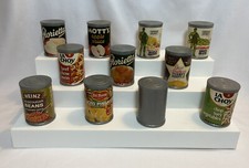 Vintage Kitchen Play Pretend Food Plastic Cans Goods Name Brand Lot of 11