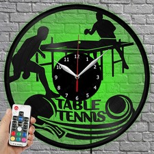 Reloj de Vinilo LED Tenis de Mesa Disco de Vinilo Reloj de Pared Luz LED Reloj de Pared 1815