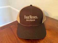 Four Roses Bourbon Mesh/Snapback hat tan and brown