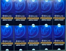 10 Regal Cinemas Premiere Prepaid Movie Tickets - No Expiration