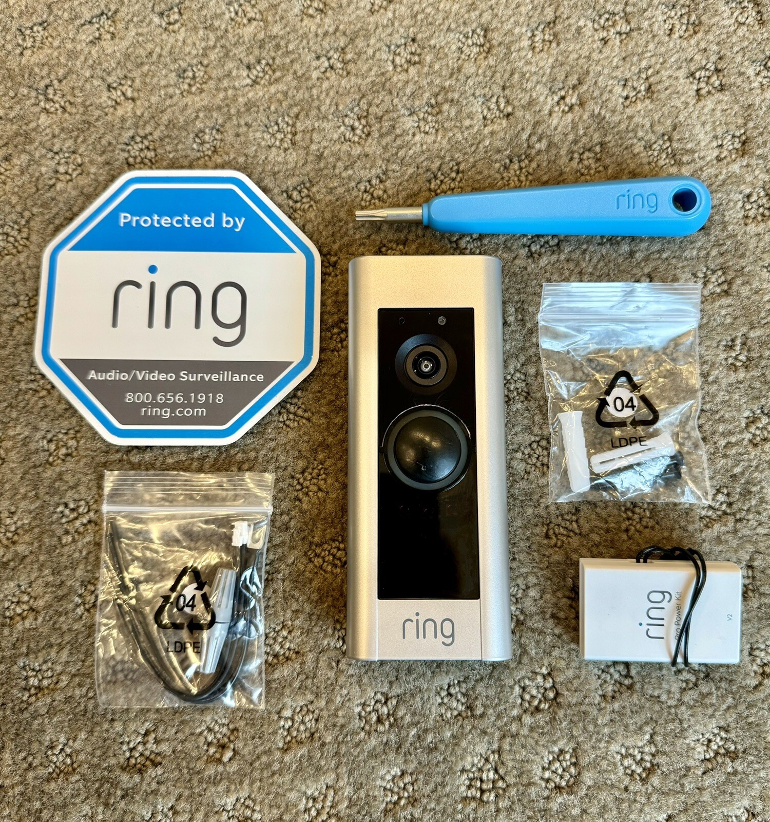 Ring - Doorbell Pro Wired -  1st Gen - 1080 HD Video - Alexa compatible Wi-Fi-image