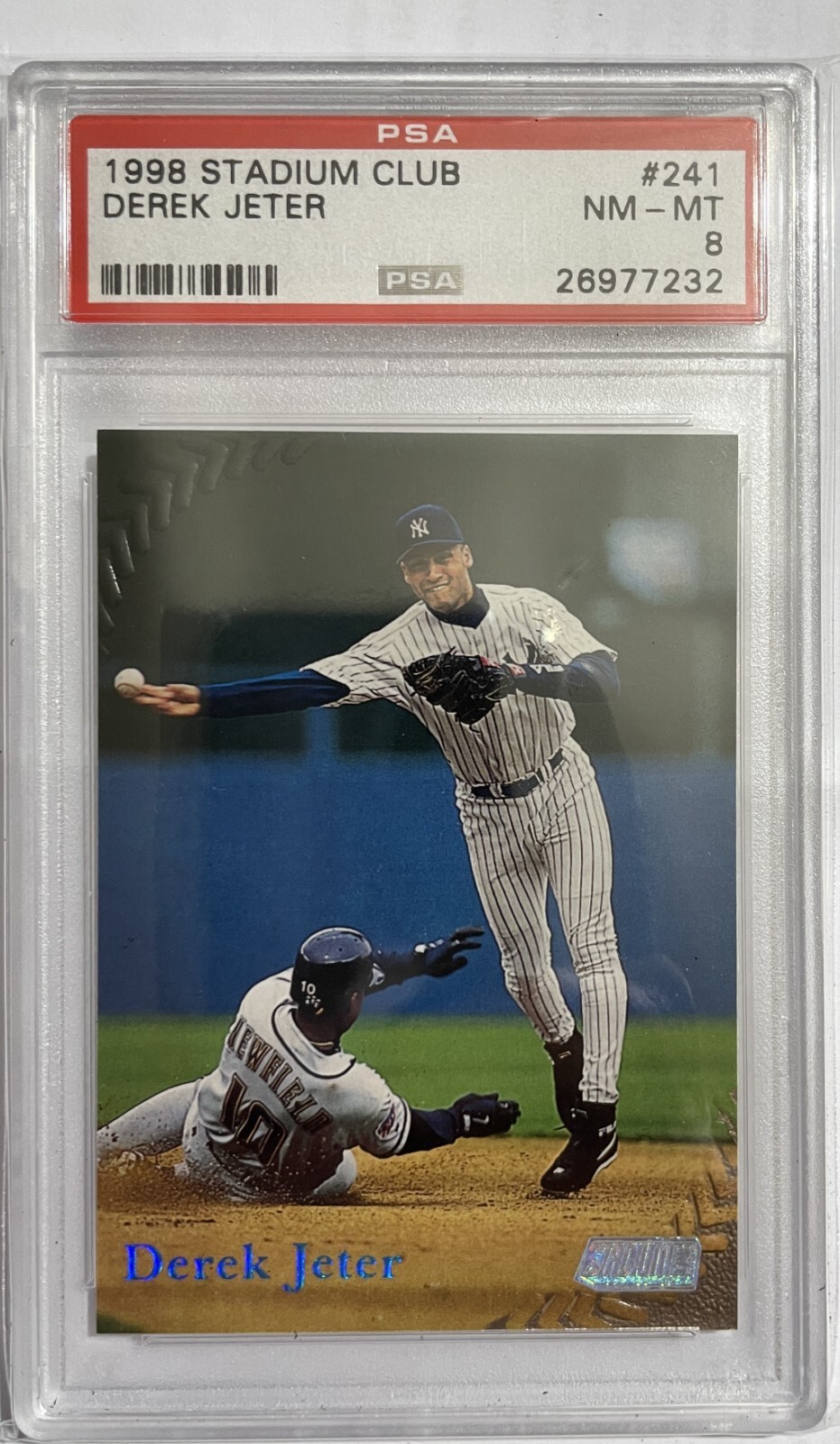 1998 STADIUM CLUB DEREK JETER #241 PSA 8 NM-MT NEW YORK YANKEES
