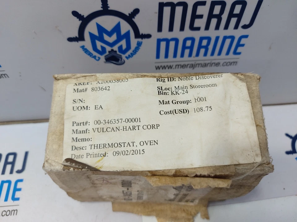 Vulcan-Hart 00-346357-00001 Thermo Cont Hobart - Image 3 of 4