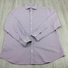 CHARLES TYRWHITT Men's Slim Fit Long Sleeve Dress Shirt Purple Sz 17/34