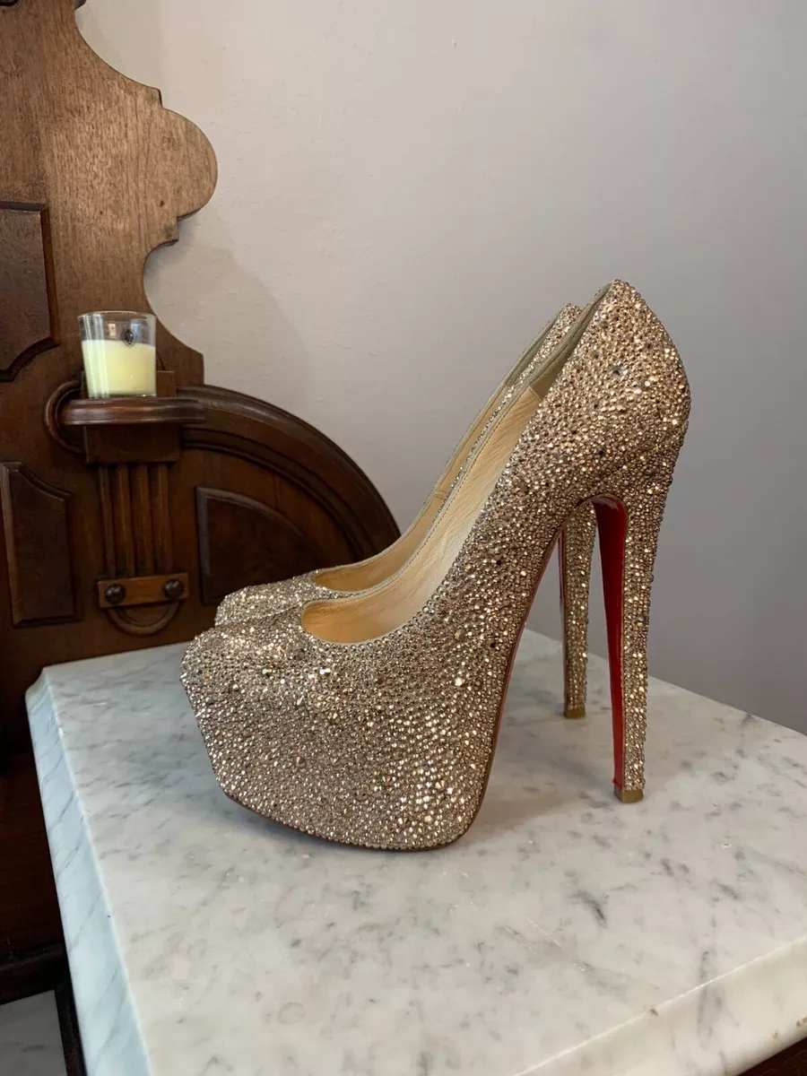 Rose gold louboutin heels sale