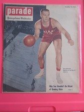 DON SCHLUNDT INDIANA basketball PARADE magazine Youngstown Vindicator Dec 1954