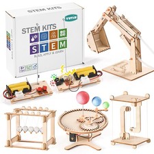 STEM Science Kits, 5 Set Building Kits for Kids Ages 8-12, 3D Wooden Puzzles,...