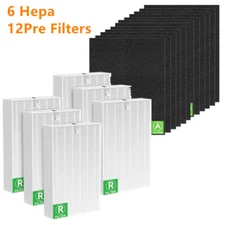 (6+12) Pack HPA300 HEPA Filter Replacement for Honeywell HPA304, HPA8350