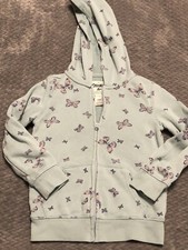 Girls Zip Up Jacket by Osh Kosh - Sea Green with Butterflies - size 4
