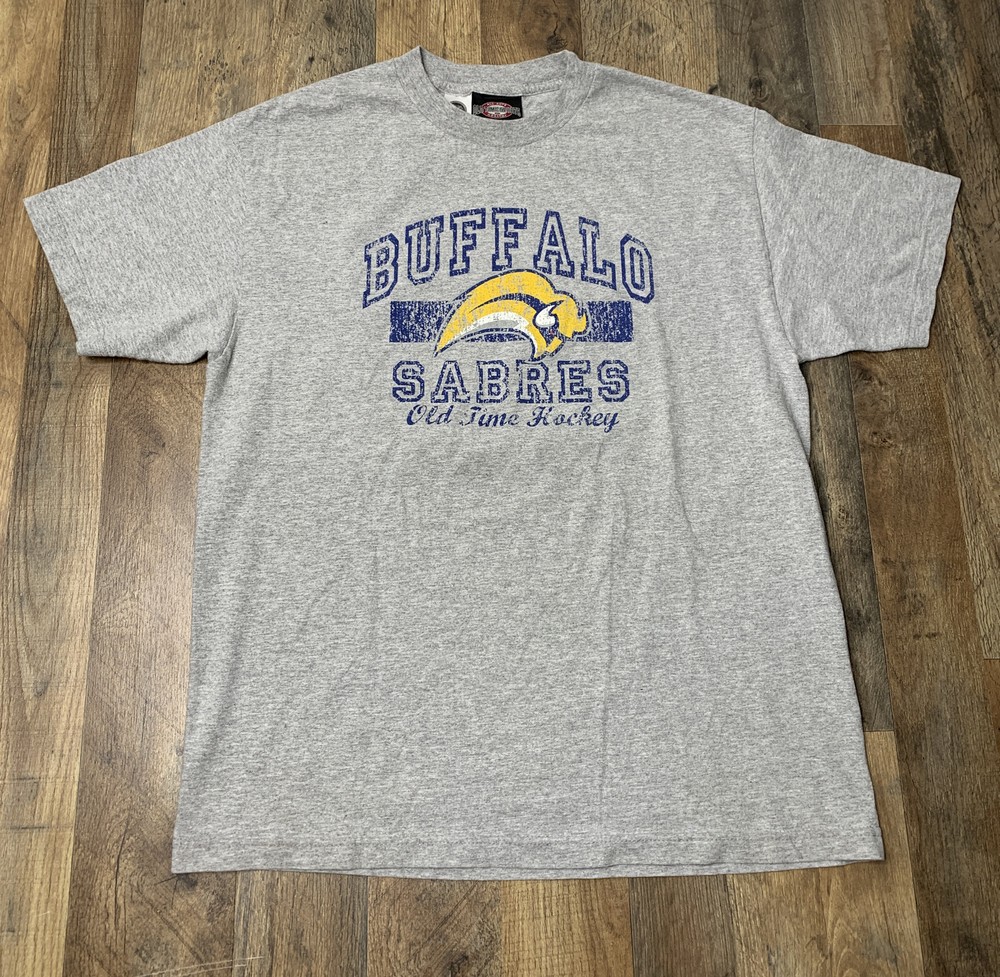 Preowned Vintage Old Time Hockey NHL Buffalo Sabres T-Shirt Size Large Preowned