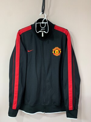 Manchester United 2009 Zip Football Jacket Nike Soccer Black Size