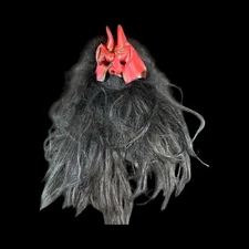 Vintage The Paper Magic Group 1996 Halloween Rubber Mask Red Demon Devil Satan