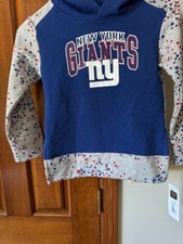 NWT NFL New York Giants Youth Hooded Sweatshirt Size S 6/6X Girls