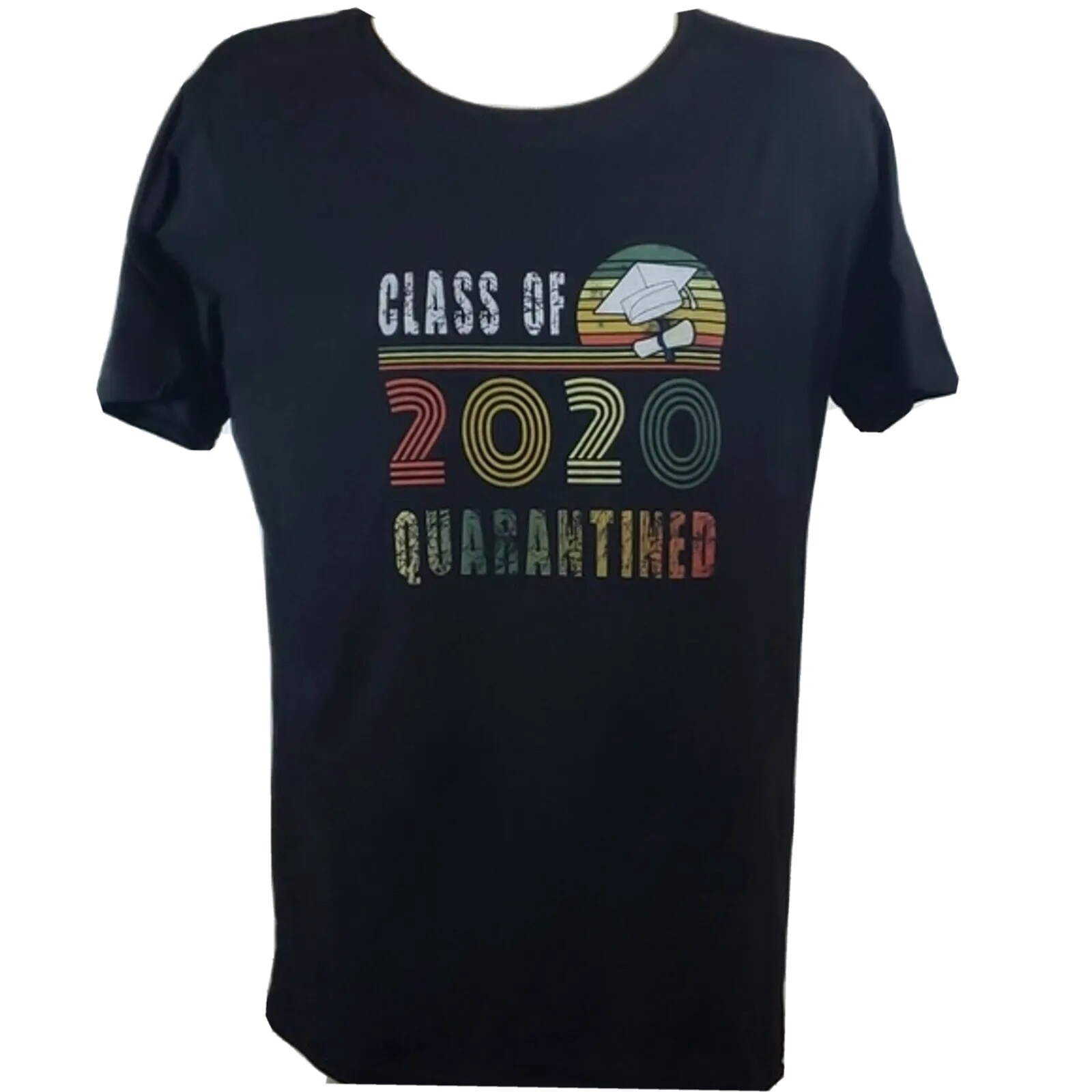 CLASS OF 2020 Quarantined Top Womans Extra Large Black Short Sleeve Tee