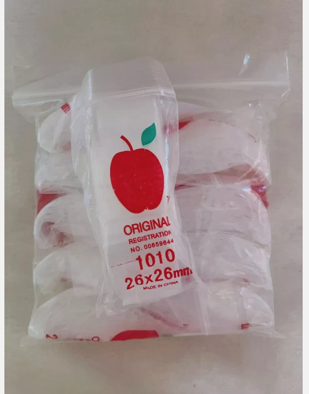 Original Apple Brand Baggies Bags 1" x 1"  (1000 ct) – PREMIUM THICKNESS UPGRADE - Image 2 of 3