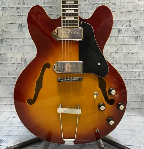 Electric Guitar 335 Semi Hollow Retro Style Sunburst Body P90 pick up