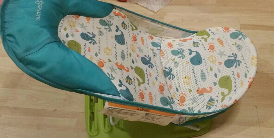 Asiento de baño de bebé de verano silla soporte para bañera recién nacido fregadero baño soporte de ducha Foto 2 de 4