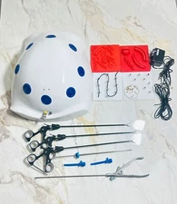 Laparoscopic Endo Trainer Simulator Training Box Camera Instruments Set