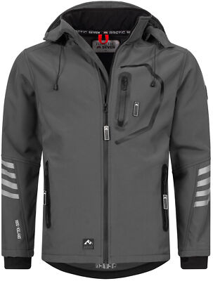 Arctic Seven Herren Designer Softshell Funktions Outdoor Regen Jacke Sport AS301