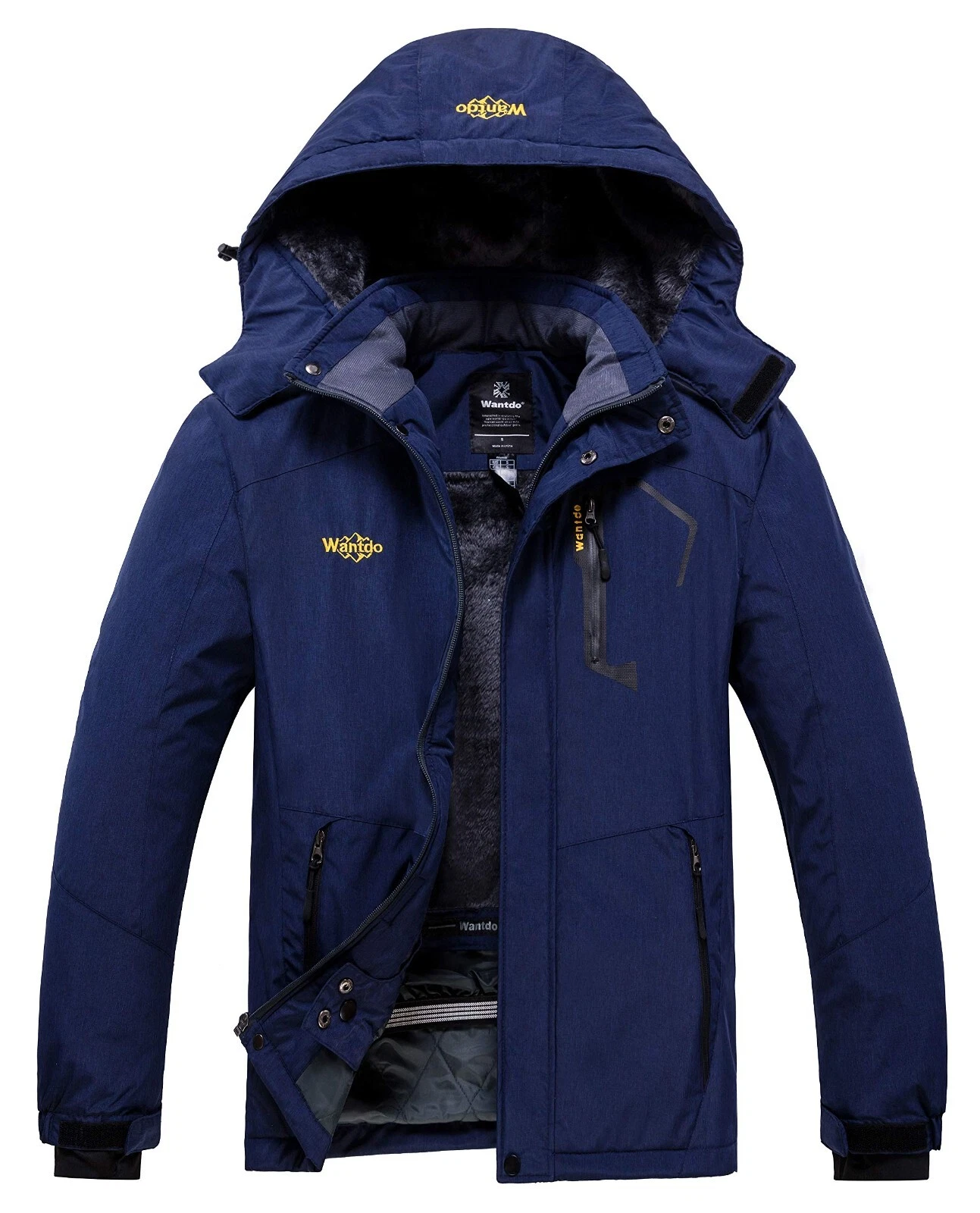 Wantdo Men's Waterproof Winter Jacket Warm Winter Coat Jacket Ski Jacket Hooded - product detail image 1
