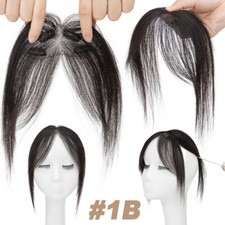 100% Remy Echthaar 3D Air Pony Bangs Clip in Hair Franse Extension Luft Haarteil