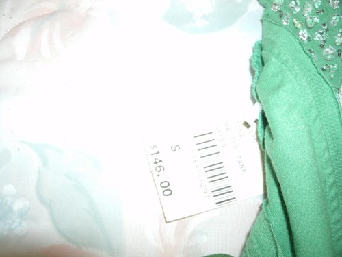 Tina Antoniades señoras verde cuentas halter top nuevo con etiquetas talla pequeña - Imagen 5 de 5