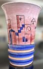 Bauhaus Wiemar era Ceramic Vase; Velten Vordamm; Werner Burri, 1925, 7.75"