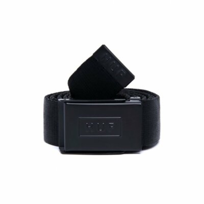 HUF HUF Usual Gürtel black Gürtel Schwarz - Huf Logo Belt Gürtel - HUF Gürtel