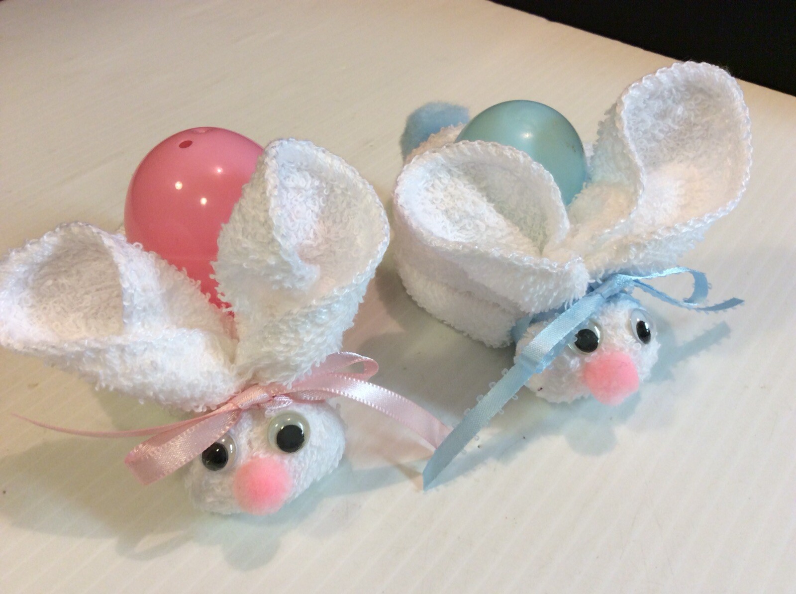 NEW Handmade Easter Boo Boo Bunny Washcloth Rabbits Baby Shower PINK