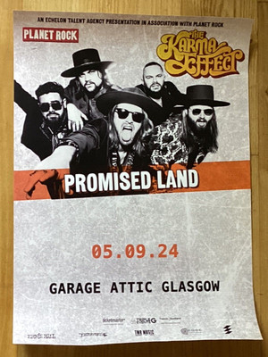 THE KARMA EFFECT - Glasgow sept.2024 show tour memorabilia - Concert gig poster.