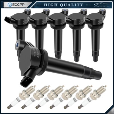 ECCPP 6 For 3.3L V6 ES330 RX330 RX400h Camry Solara Ignition Coil & Spark Plug