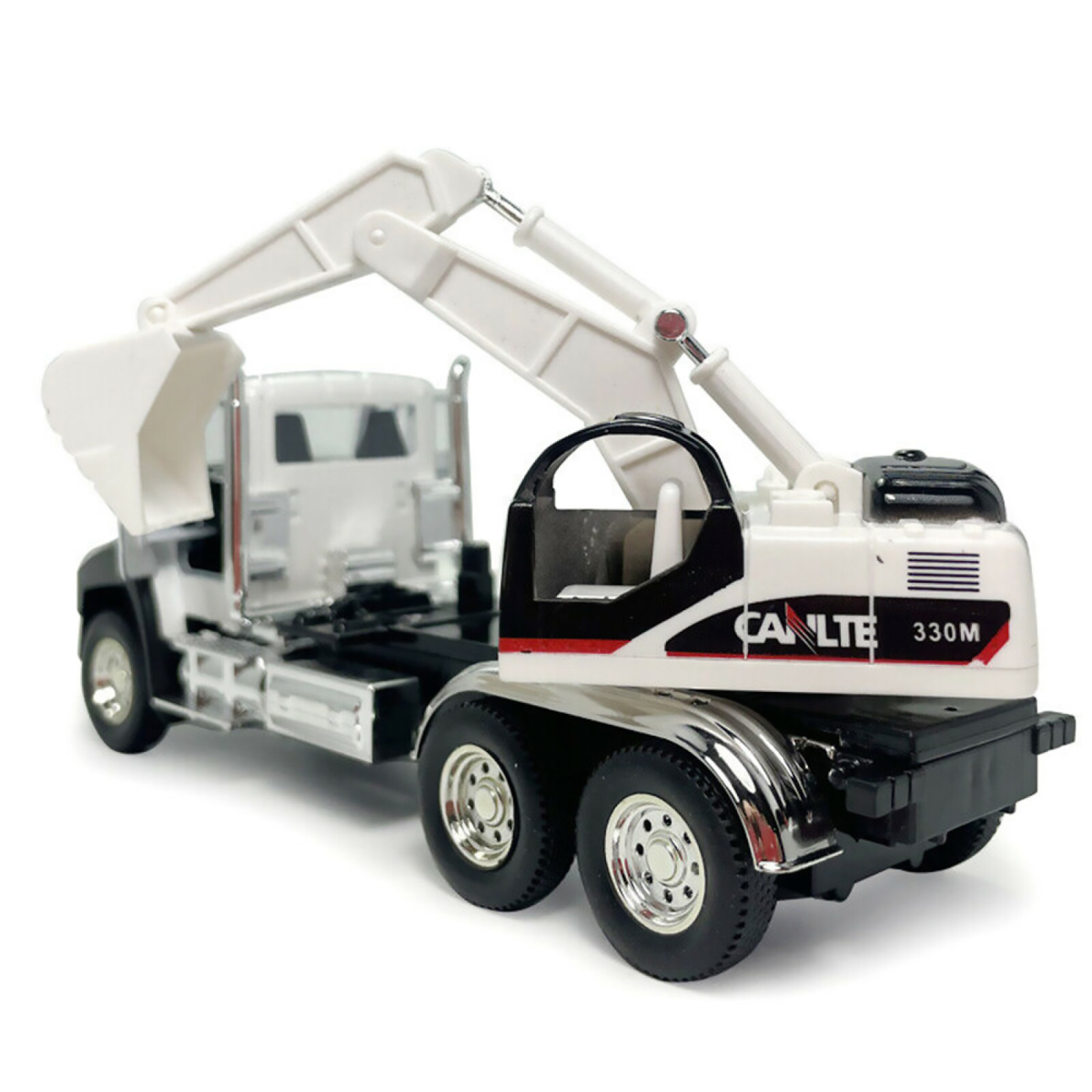 1/50 Excavator Engineering Truck Model Car Diecast Kids Toy Vehicle Pull Back