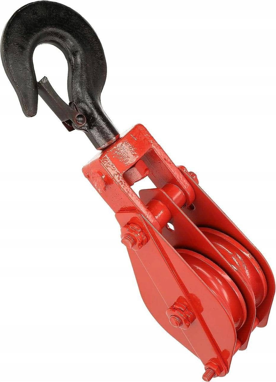 Doble Polea Acanalada Levantar Polea con Gancho Andamiaje Levantar Bloque Crane