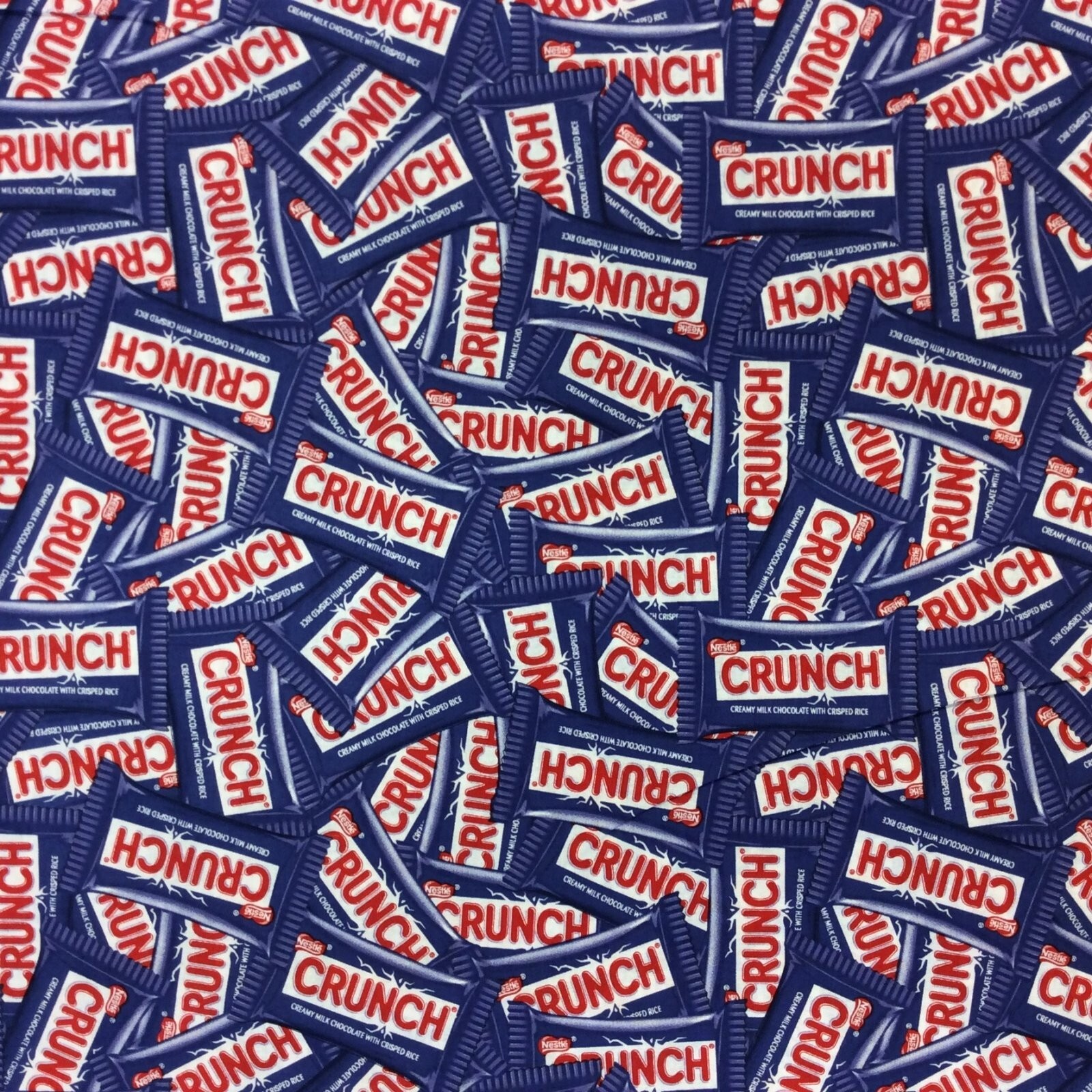 NESTLE CRUNCH CANDY BAR 100% cotton sewing fabric material crafts