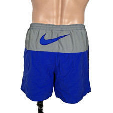 VTG 90s y2k Nike Blue Gray Tag Swim Trunks Shorts Mesh Lined Boardshorts Sz M